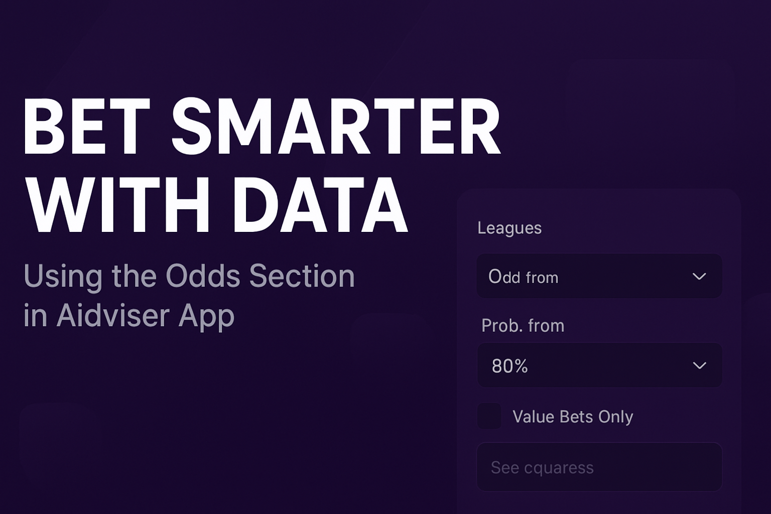 Aidviser Odds Filters